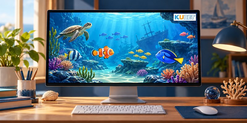 Màn hình chủ đề đại dương minh họa trò chơi bắn cá